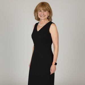 MM Lafleur Foster dress black Sleeveless V-Neck ponte work dress size 6